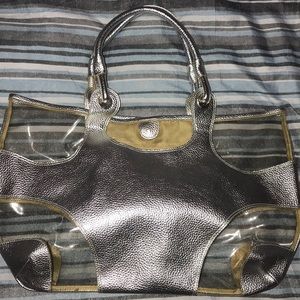 Vinyl clear shoulder bag